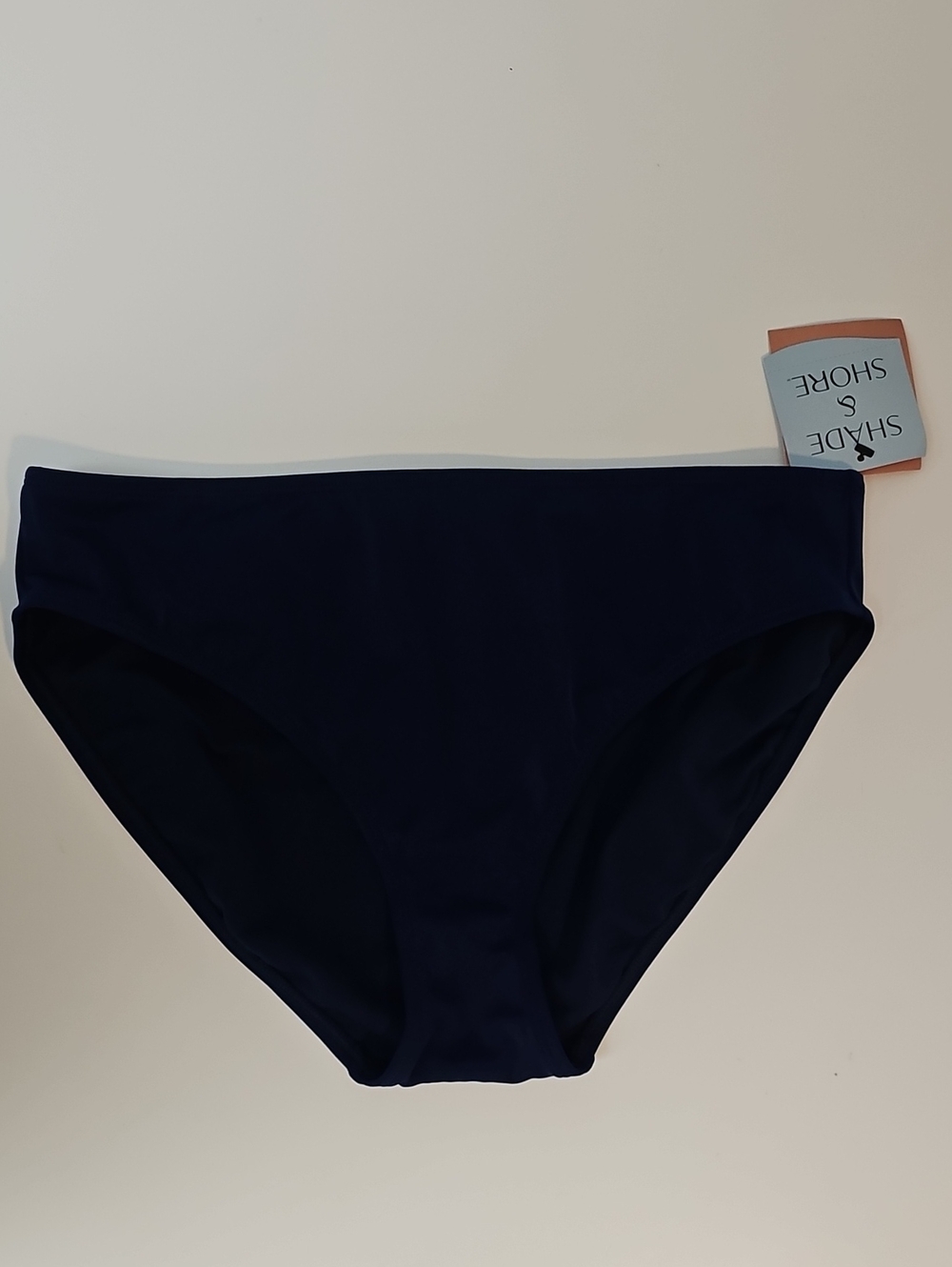 Shade & Shore Women's M Full Coverage Hipster Navy Swim Bottoms